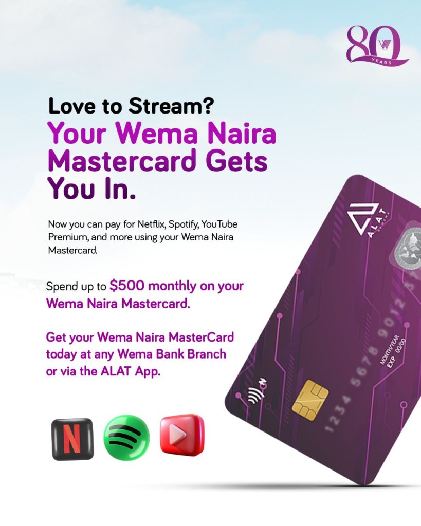 Image of wema Bank's Official statement on the return of Naira debit card for international payments
